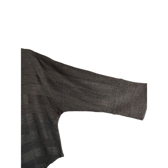 NWT Design History Women's Charcoal Sweater XXL Acrylic Round Neck 3/4 Sleeve - Picture 6 of 12